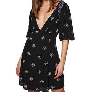NWT Free People Mockingbird Mesh Inset Mini Dress